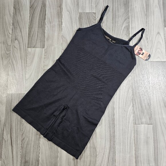 Shapermint Essentials All Day Every Day Scoop Neck Mid-Thigh Bodysuit, Black 3XL - Picture 1 of 5